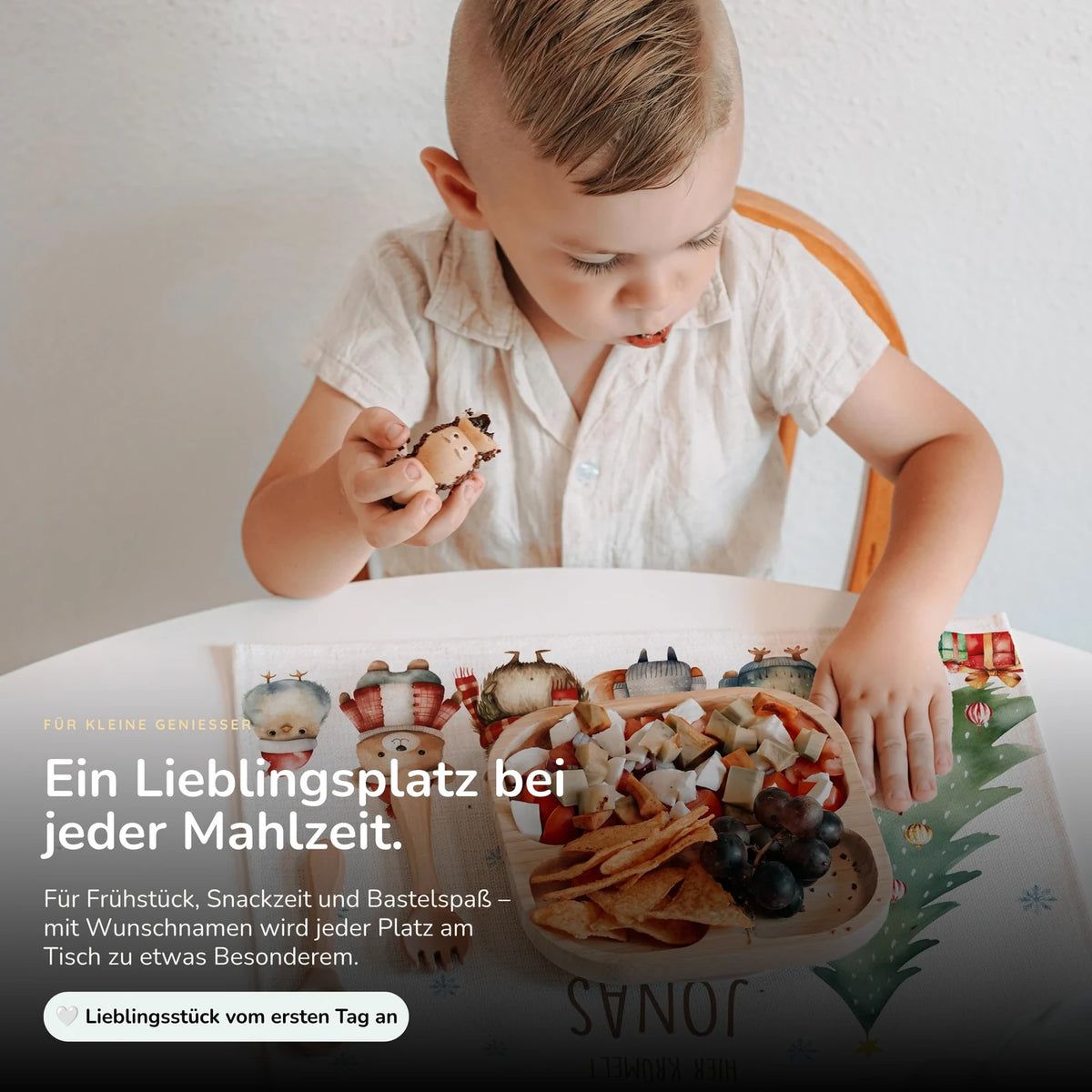 Tischset Kinder personalisiert Weihnachtsmotiv - Zauberpfötchen