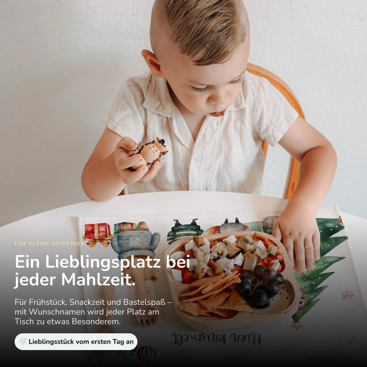 Tischset Kinder personalisiert Weihnachtsmotiv - Mini-Tierchen-Welt