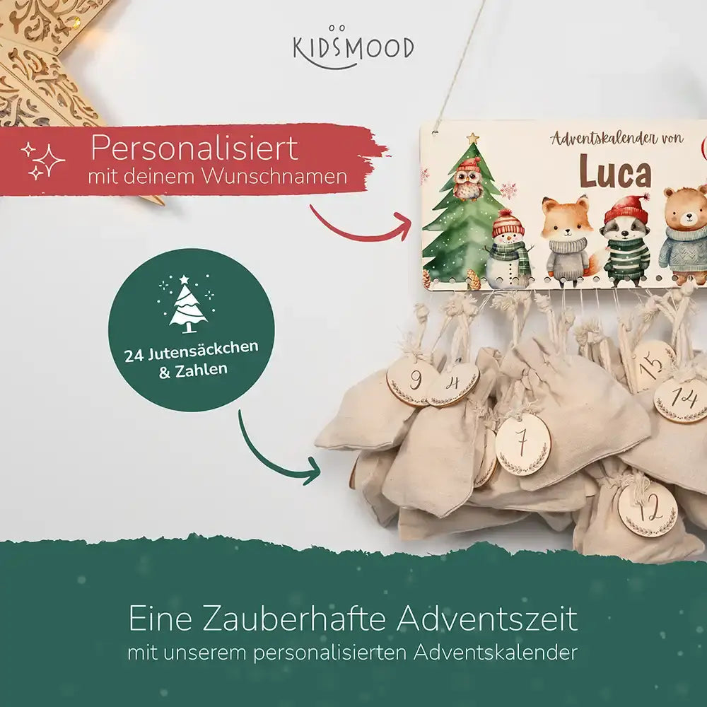 Personalisierter Adventskalender Weihnachtsglück