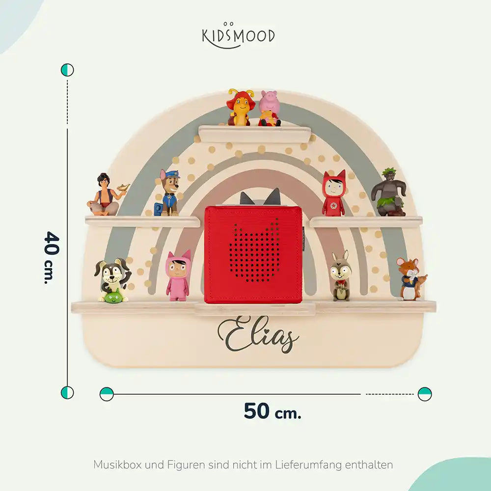 Kinderzimmer Bundle Regenbogen 5 Tonieregal + Nachtlicht