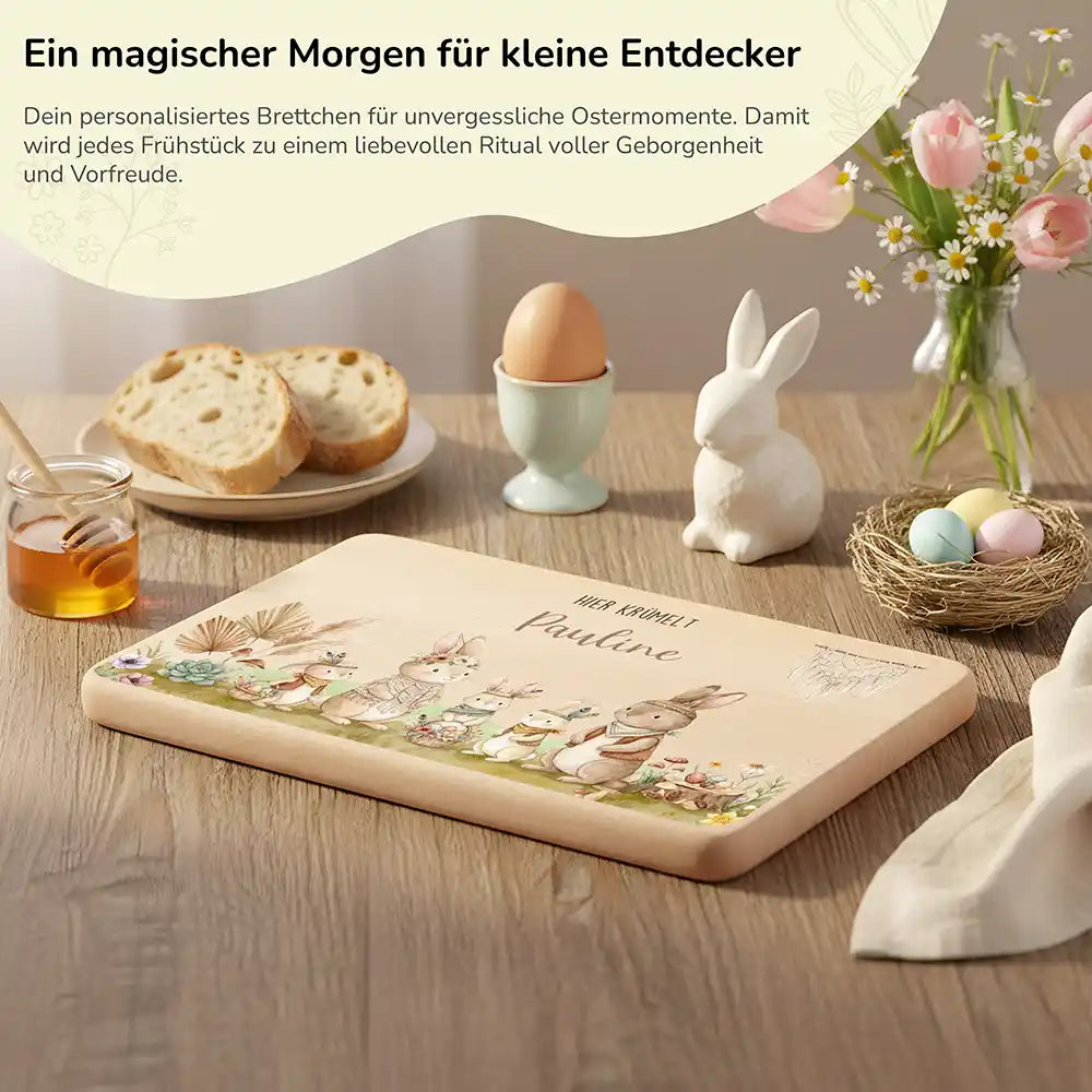 Frühstücksbrettchen Ostern - Osterhasen