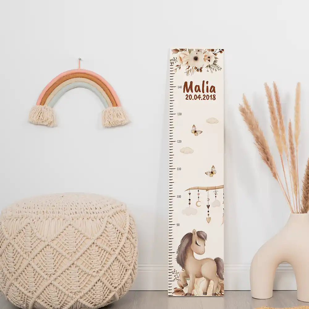 Messlatte Kinder Holz & Aluverbund - Pferd