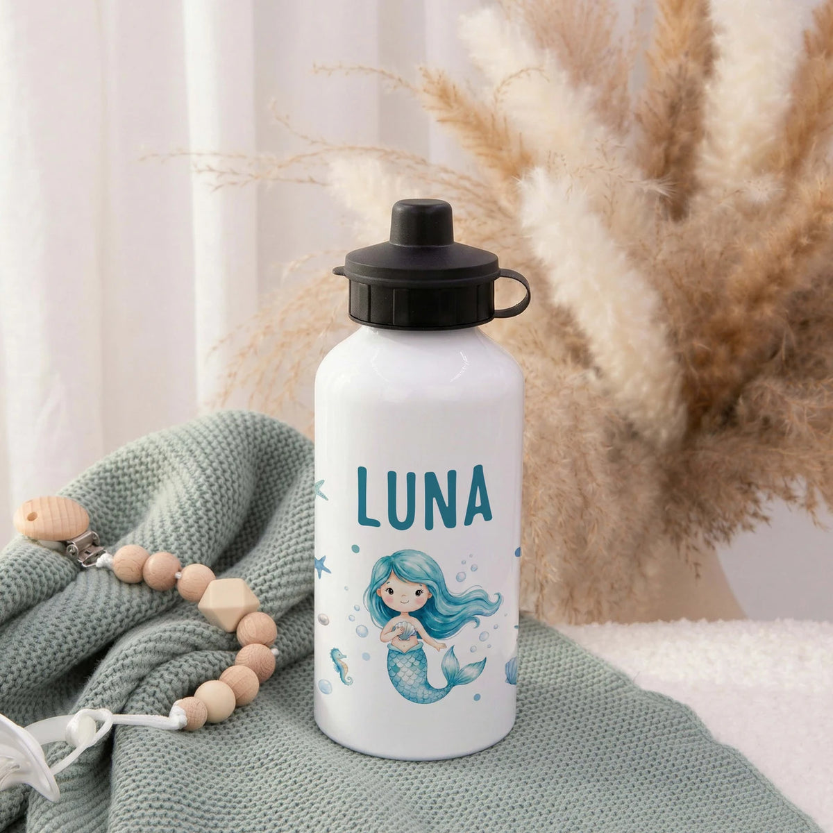 Personalisierte Trinkflasche Kinder – Bär & Fuchs
