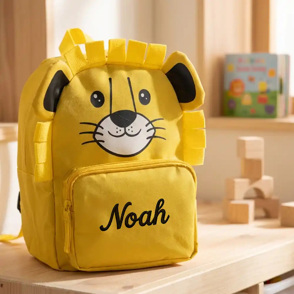 Personalisierter Kinderrucksack Löwe, fĂŒr den Kindergarten