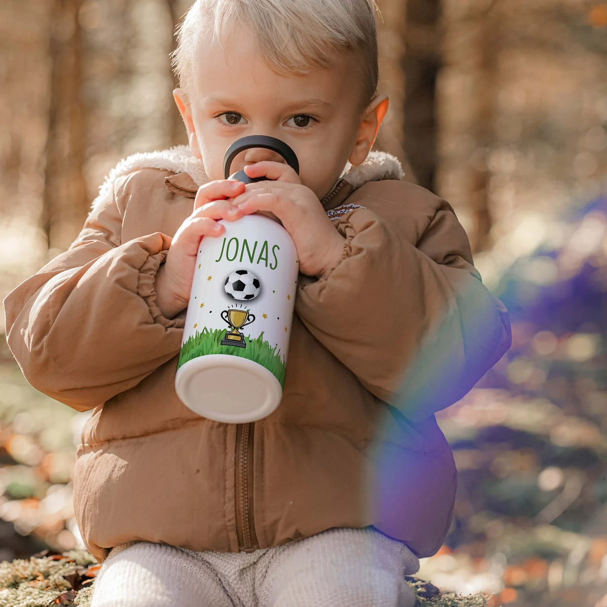Trinkflasche Kinder Edelstahl - Fußball Champion