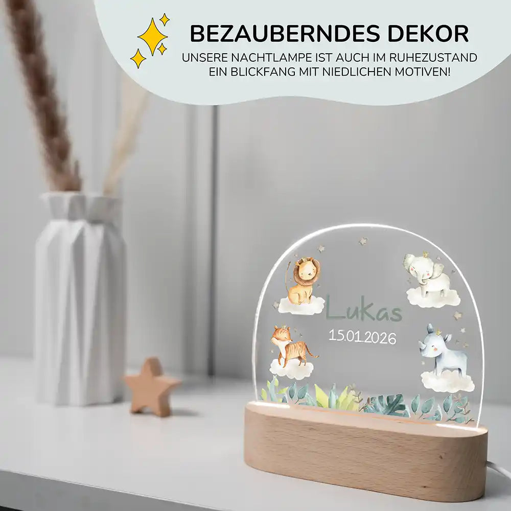 Kinderzimmer Bundle Tonieregal und Nachtlicht - Safari