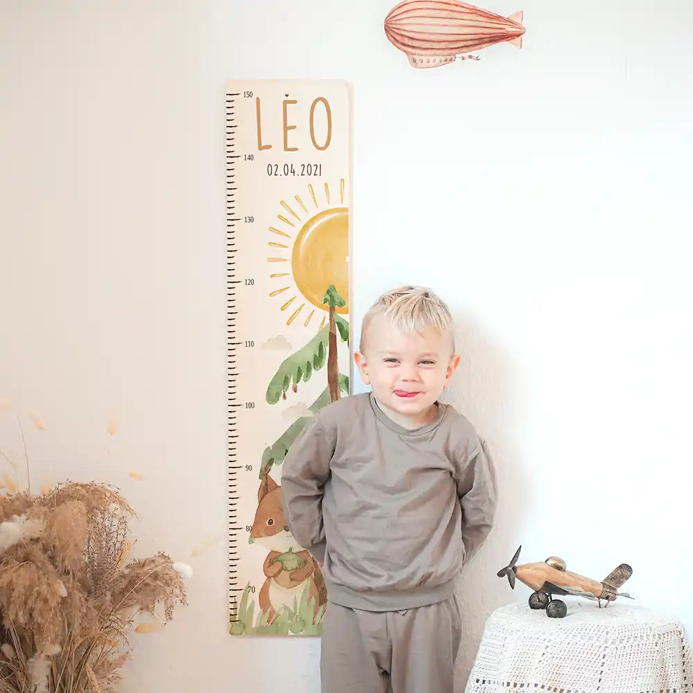 Messlatte Kinder Holz & Aluverbund - Eichhörnchen