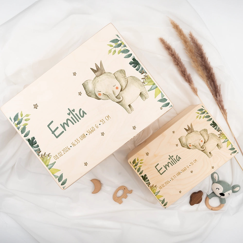 Erinnerungsbox Baby - Jungle Elefant