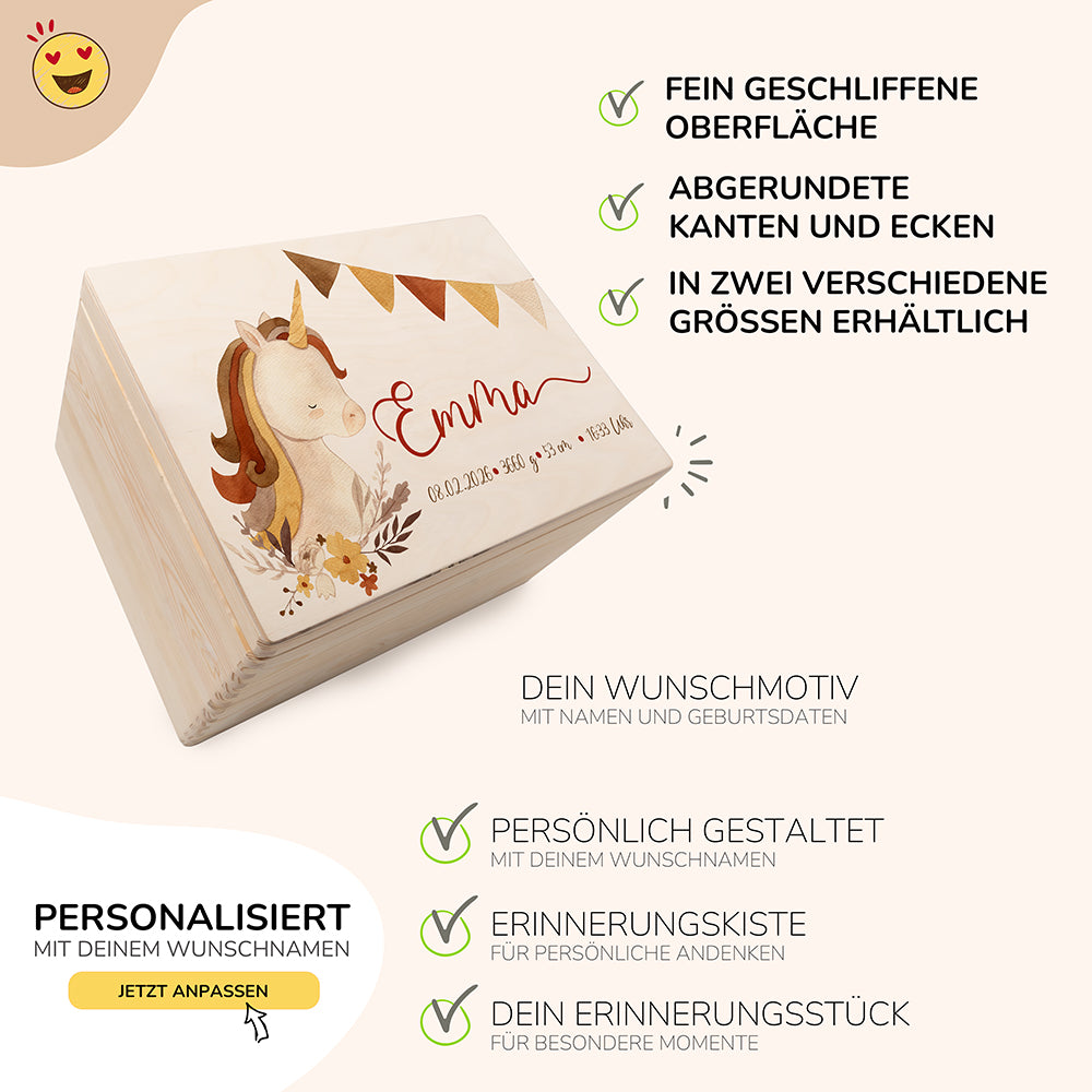 Erinnerungsbox Baby - Baby Einhorn
