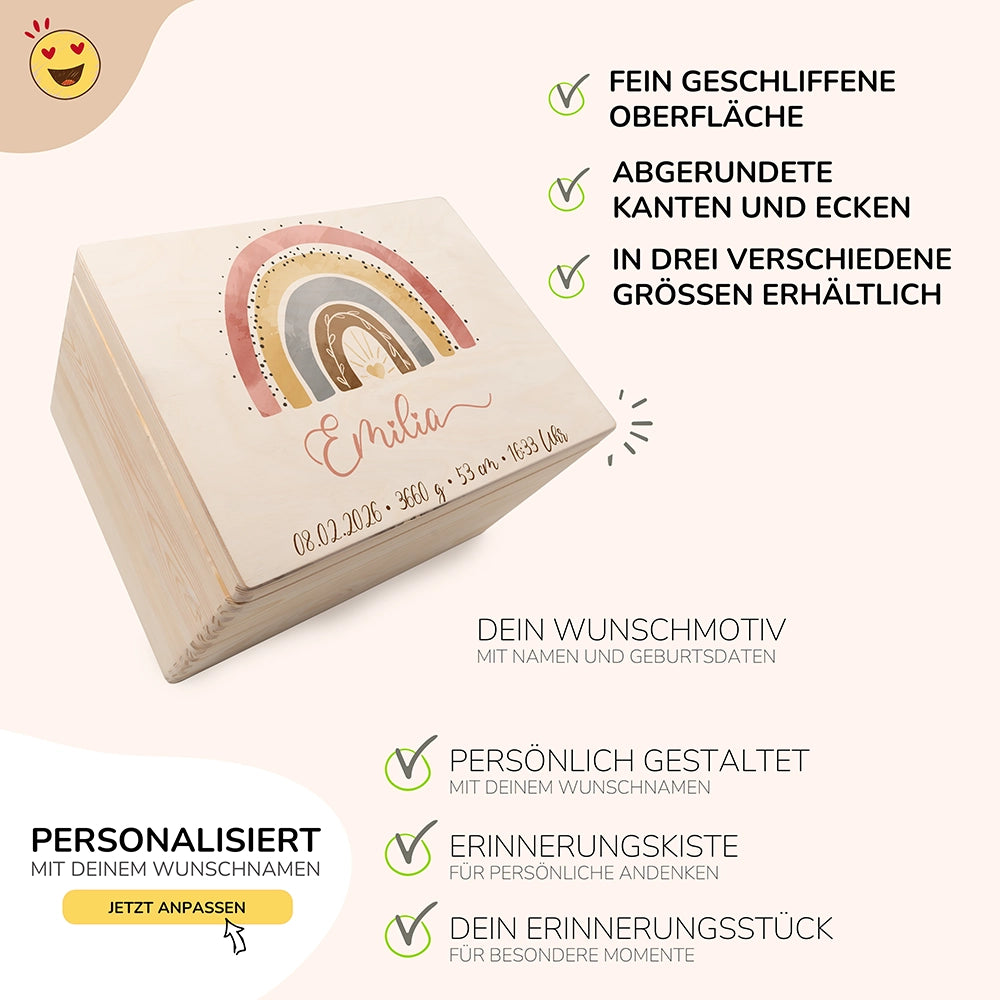 Erinnerungsbox Baby - Regenbogen