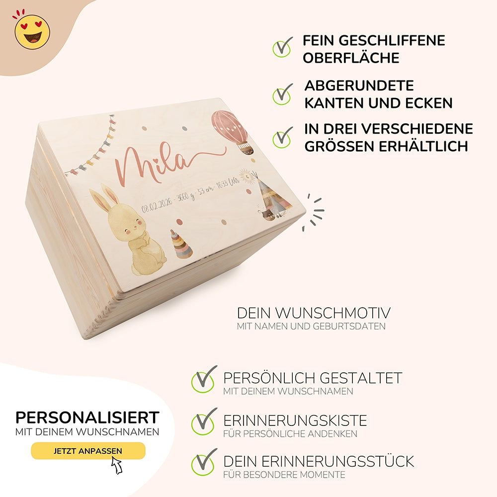 Erinnerungsbox Baby - Süßer Hase