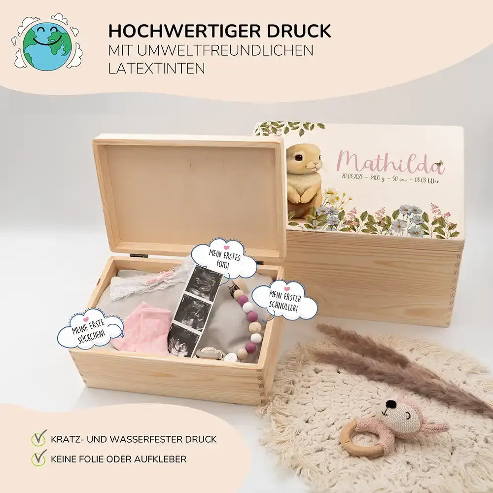 Erinnerungsbox Baby - Niedlicher Hase Ostern