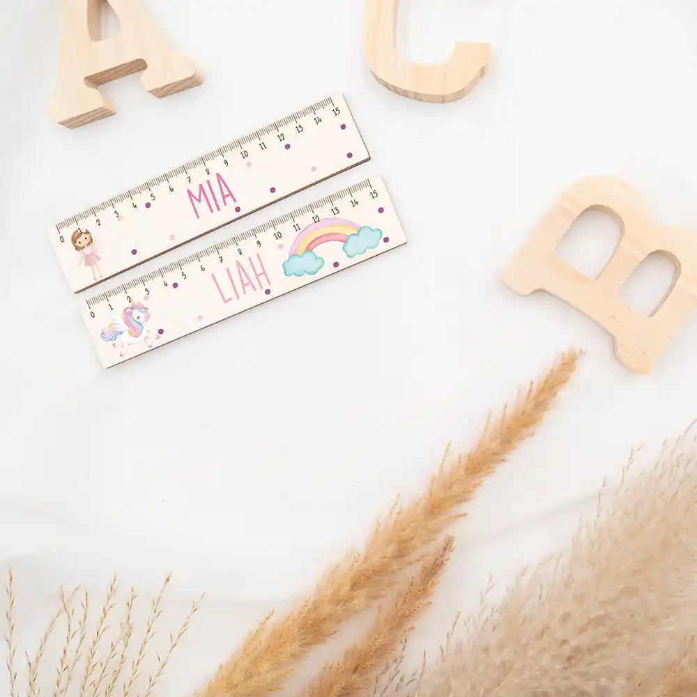 Holzlineal personalisiert - Fee