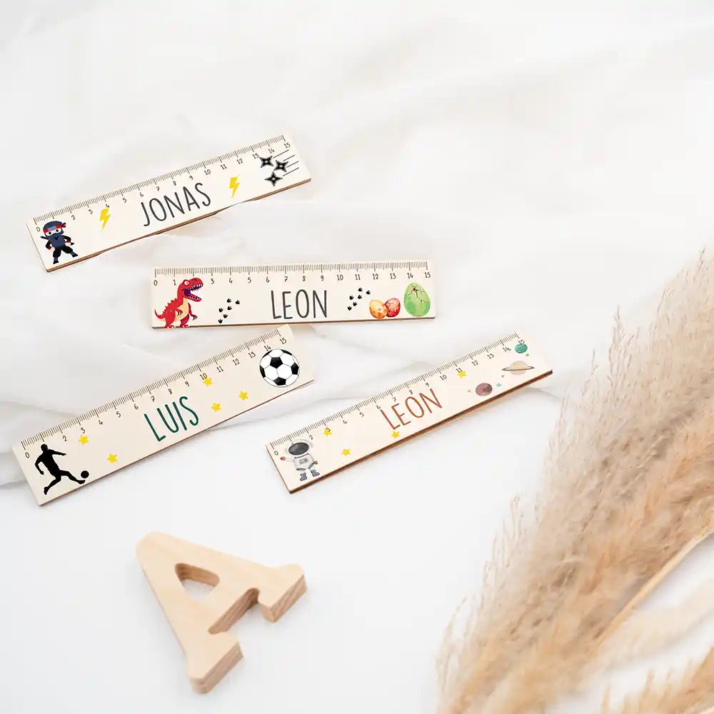 Holzlineal personalisiert - Ninja