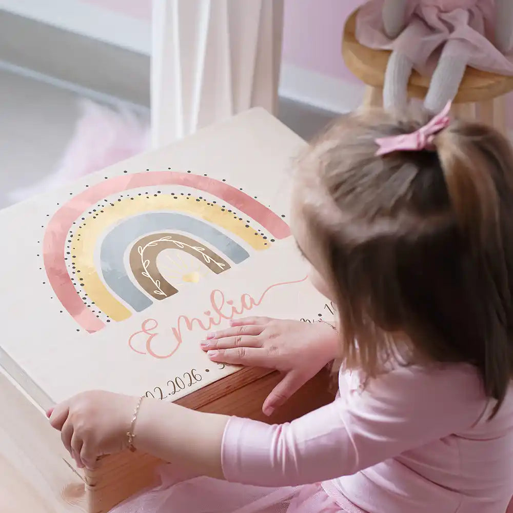 Erinnerungsbox Baby - Regenbogen