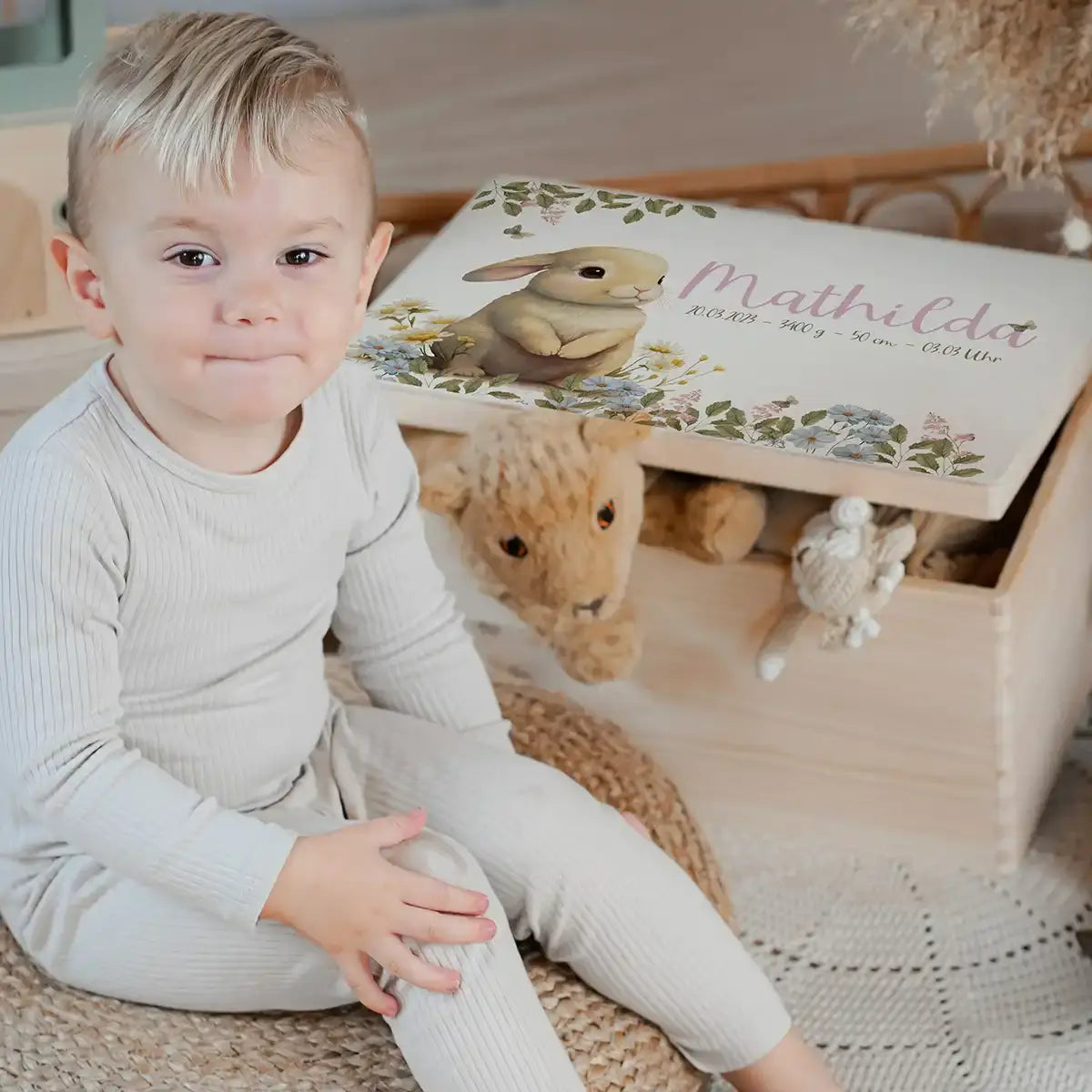 Erinnerungsbox Baby - Niedlicher Hase Ostern