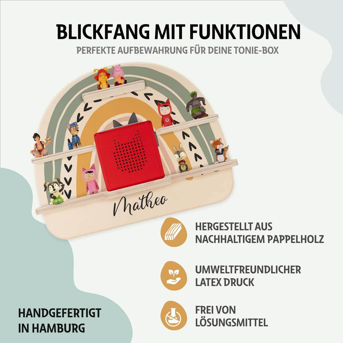 detailed view of standard rainbow design on Tonie shelf