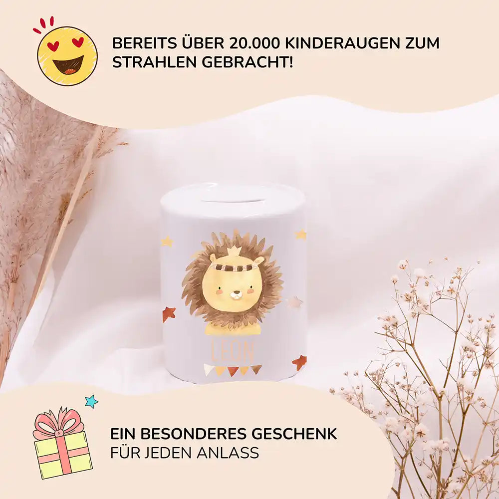 Spardose Kinder aus Keramik - Löwe