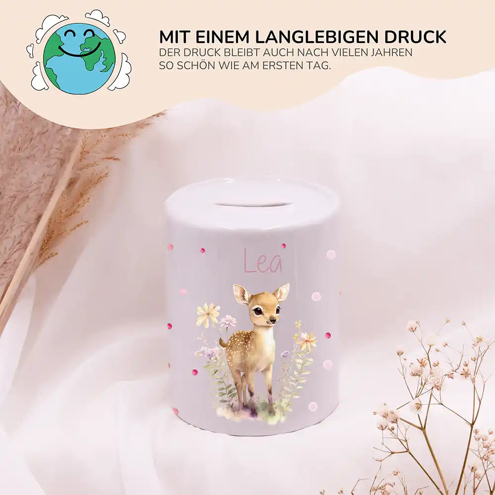 Spardose Kinder aus Keramik - Reh