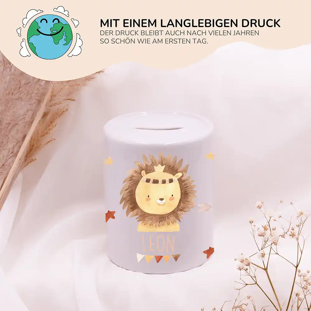 Spardose Kinder aus Keramik - Löwe