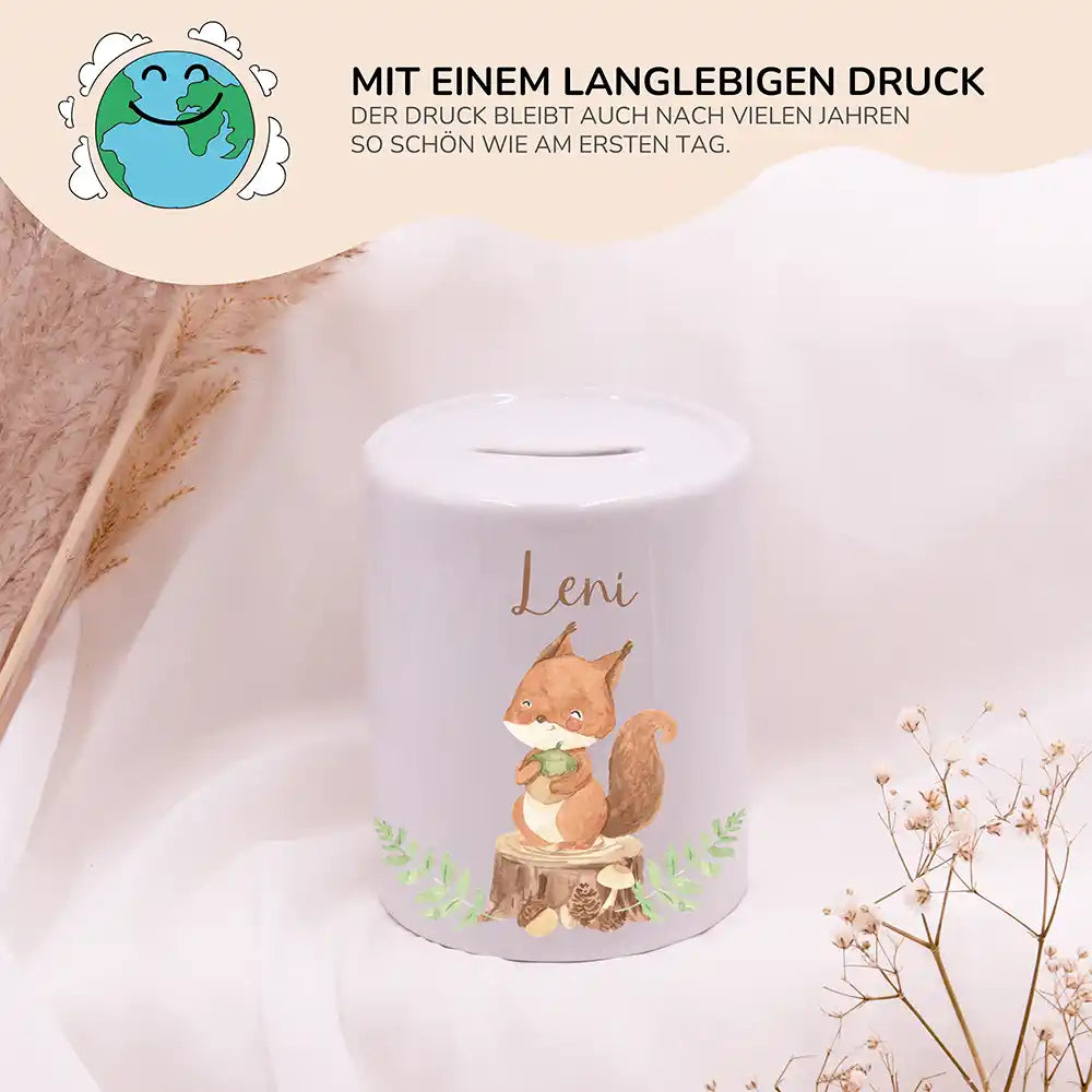 Spardose Kinder aus Keramik - Fuchs