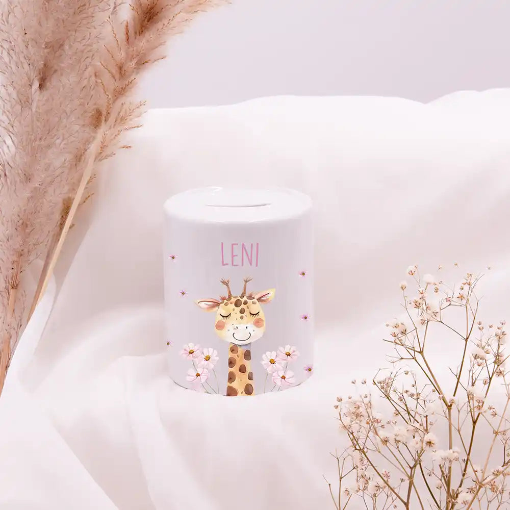 Spardose Kinder aus Keramik - Giraffe