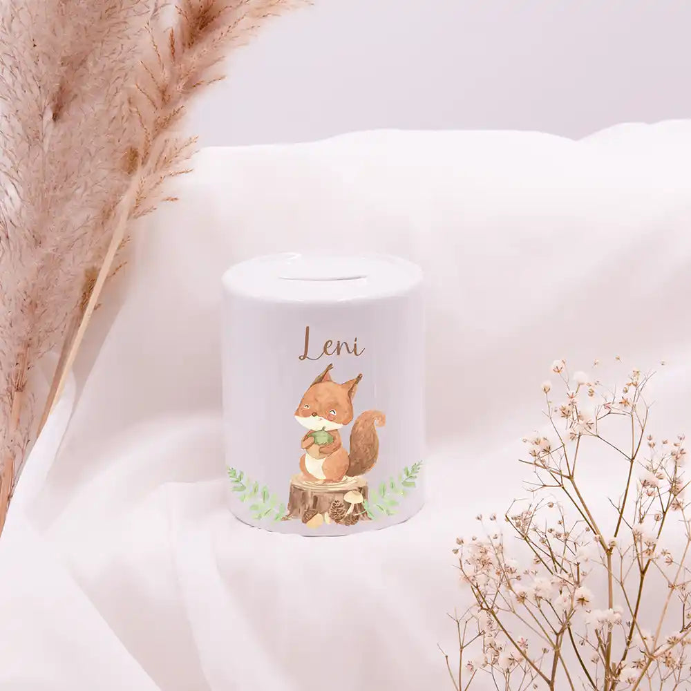 Spardose Kinder aus Keramik - Fuchs