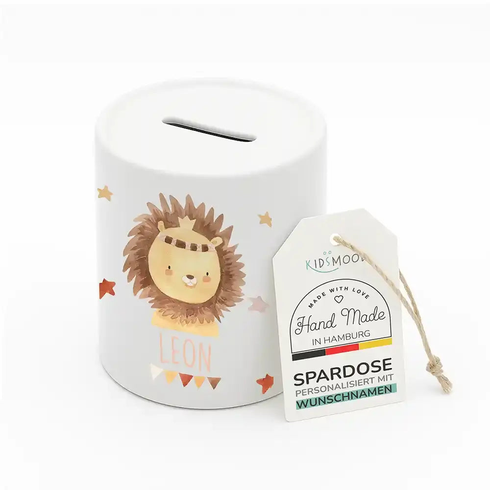 Spardose Kinder aus Keramik - Löwe