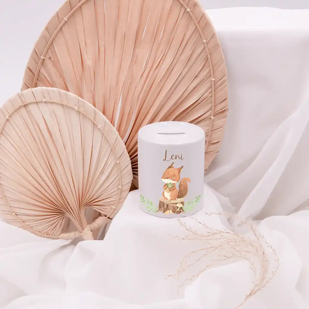 Spardose Kinder aus Keramik - Fuchs