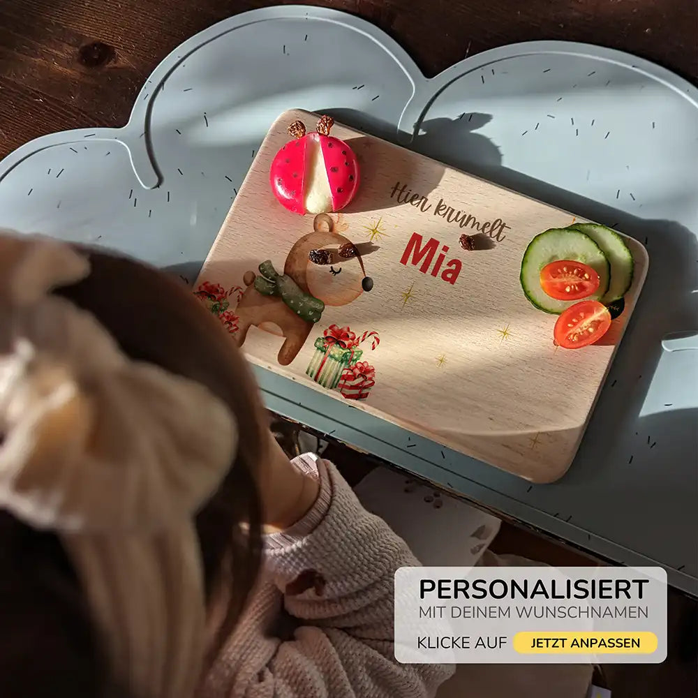Frühstücksbrettchen Weihnachten - Baby Reh