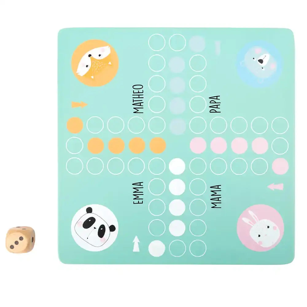 Ludo Spiel personalisiert mit Namen - Brettspiel