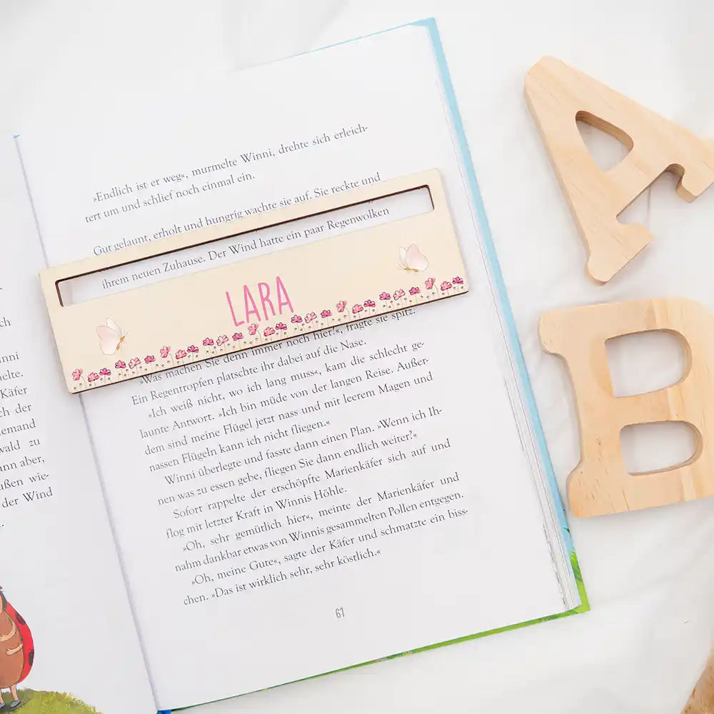 Lesehilfe personalisiert - Blumenwiese