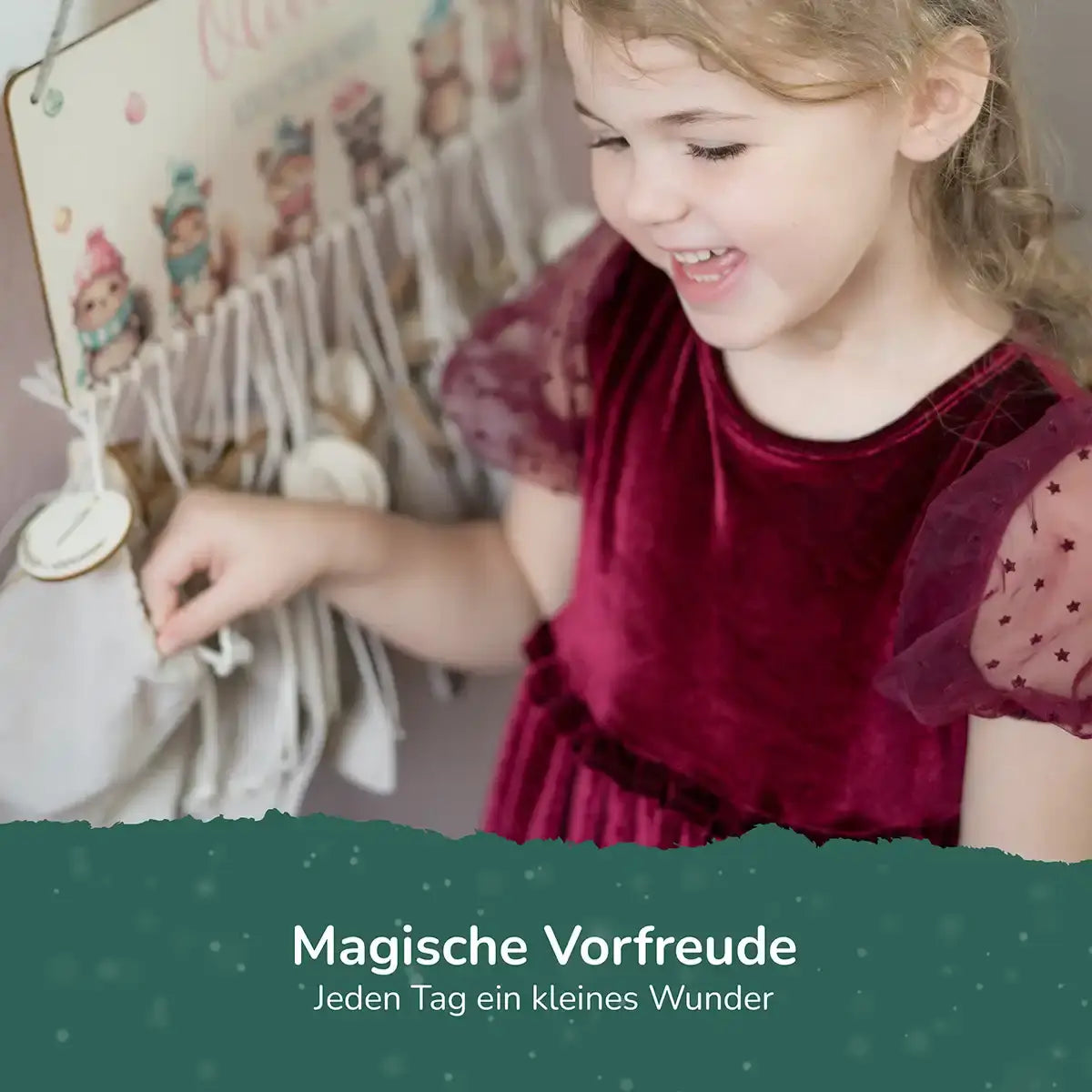 Personalisierbarer Adventskalender farbig - Weihnachtsglück