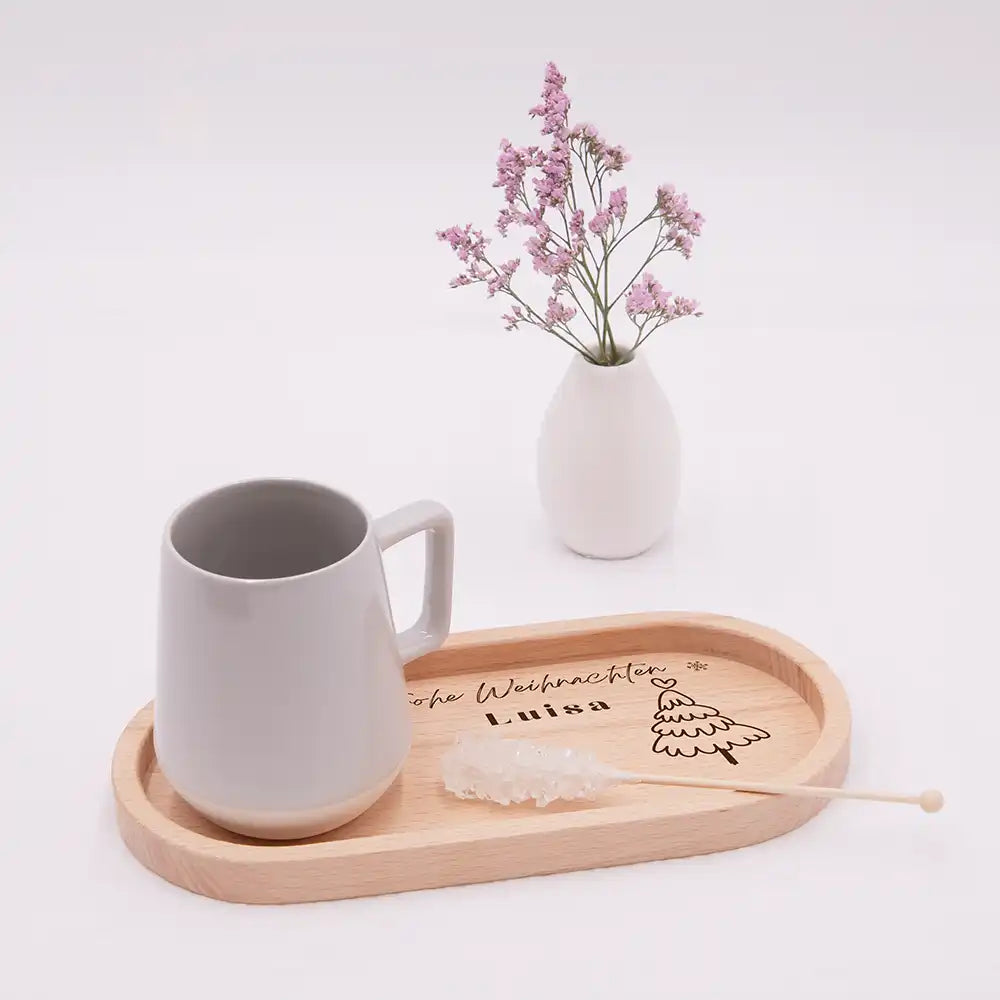 Holz-Serviertablett Weihnachtsgeschenk - Frohe Weihnachten niedliche Motive