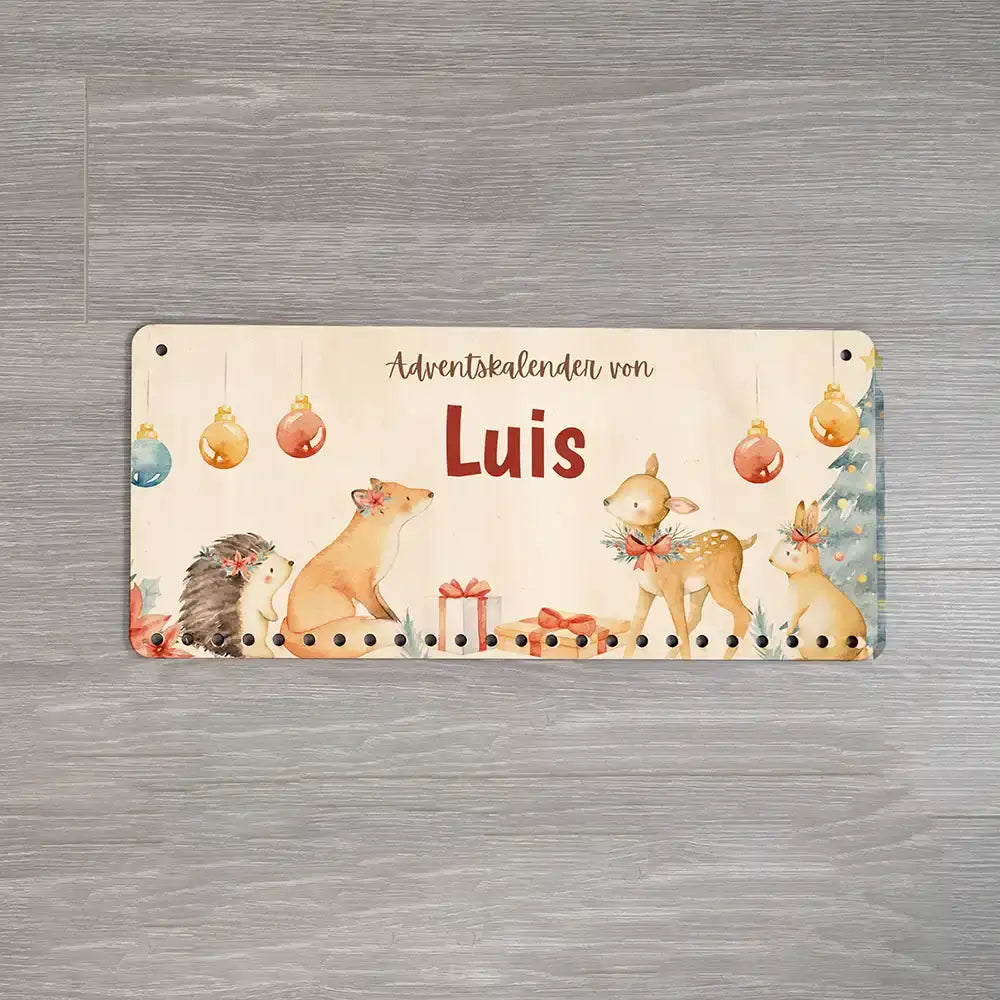 Personalisierter Adventskalender Weihnachtsfamilie