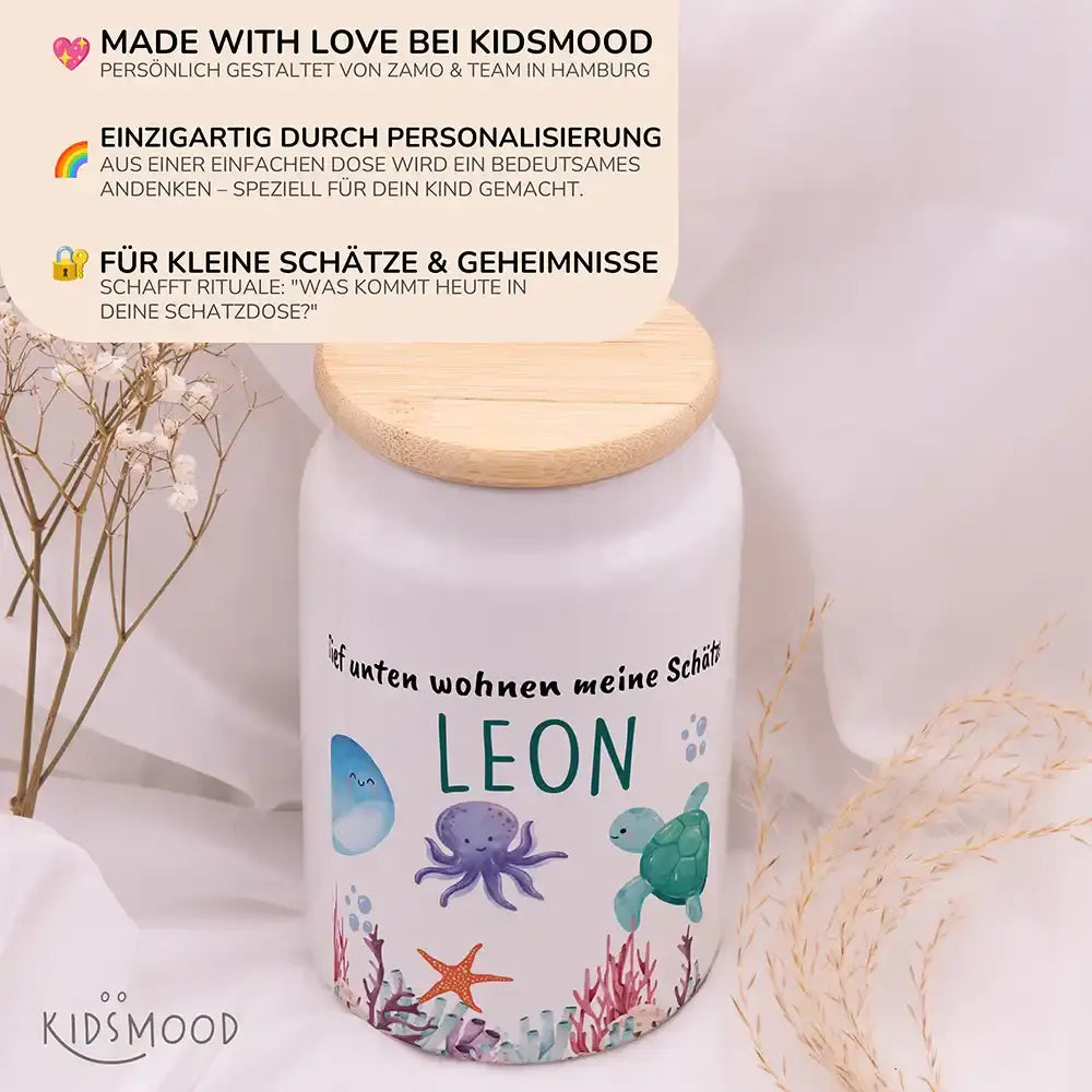 Personalisierbare Keksdose mit Name - Unterwasserwelt
