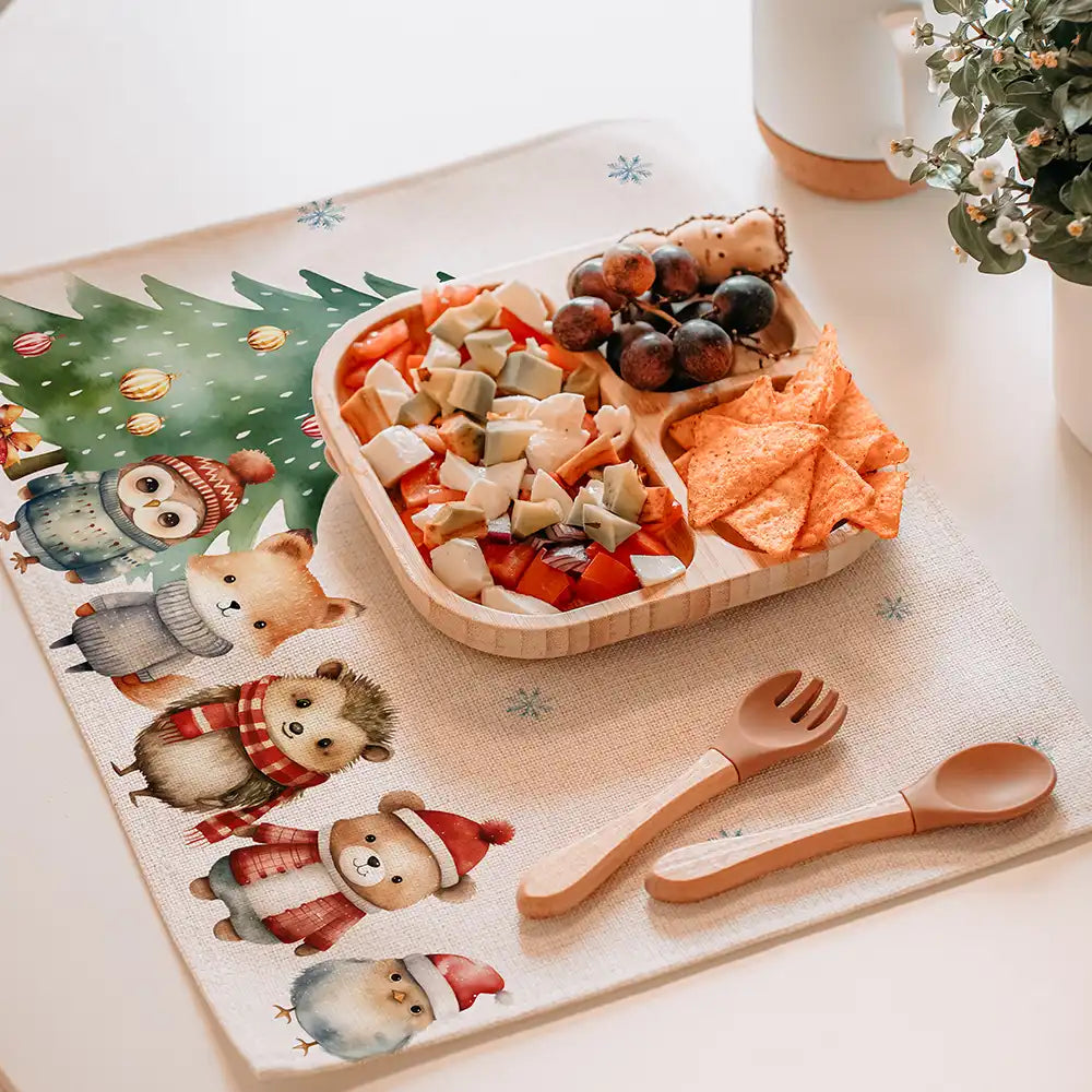 Tischset Kinder personalisiert Weihnachtsmotiv - Zauberpfötchen