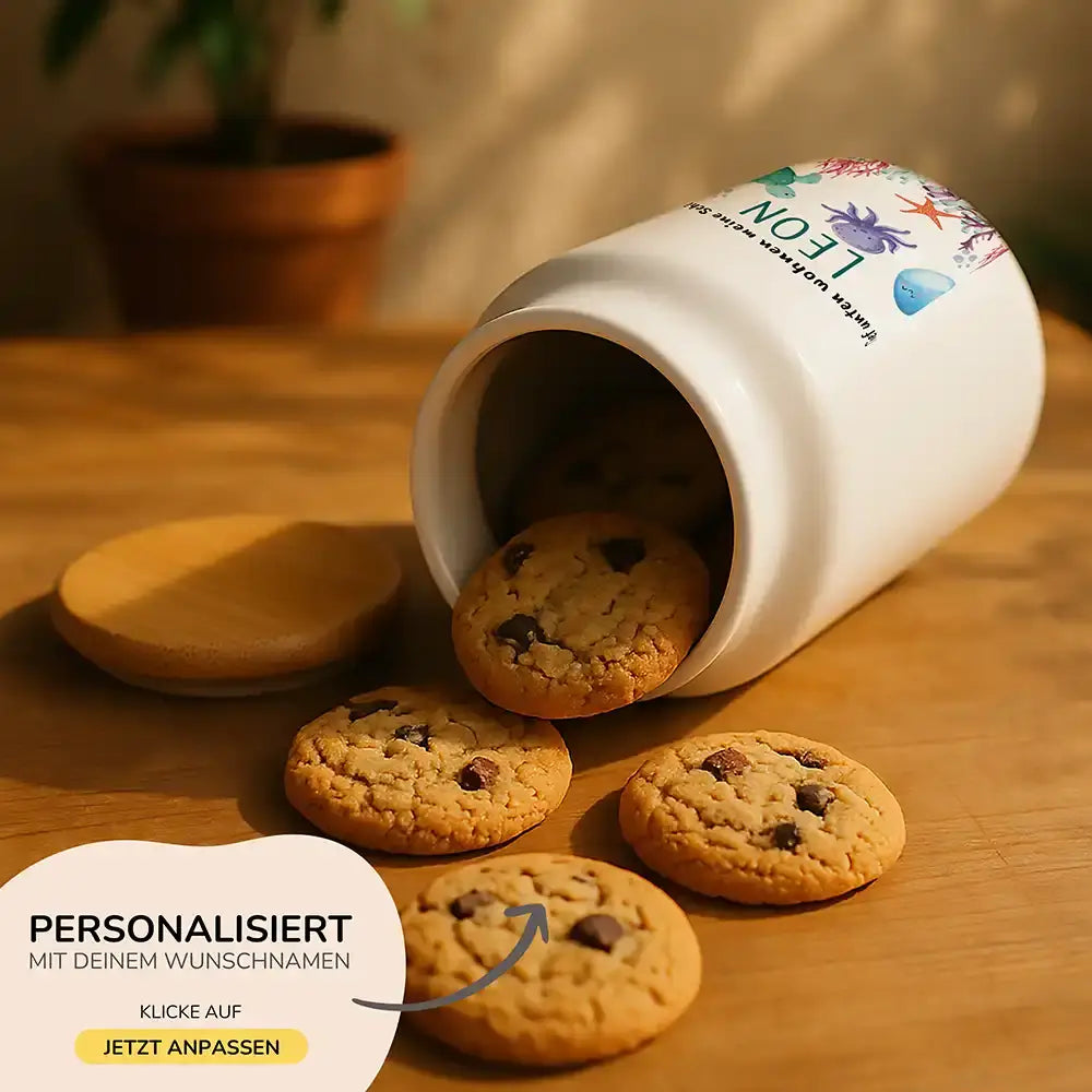 Personalisierbare Keksdose mit Name - Unterwasserwelt