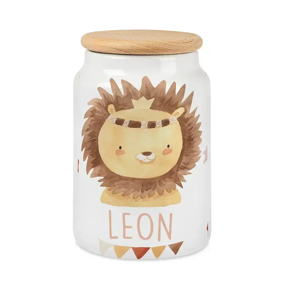 Personalisierbare Keksdose mit Name - Löwe