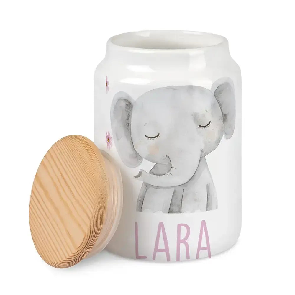 Personalisierbare Keksdose mit Name - Elefant