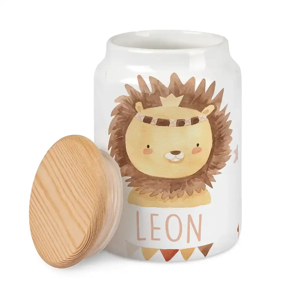 Personalisierbare Keksdose mit Name - Löwe