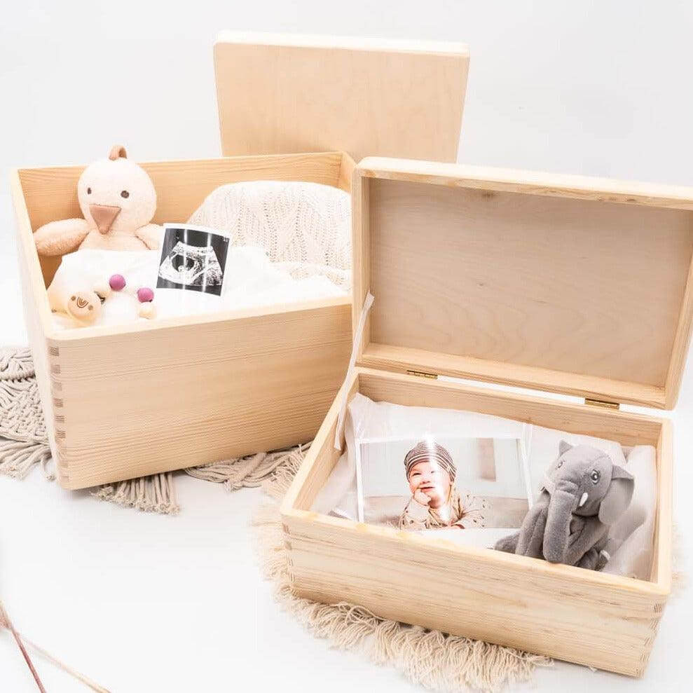 engraved memory box with lion boho and custom name