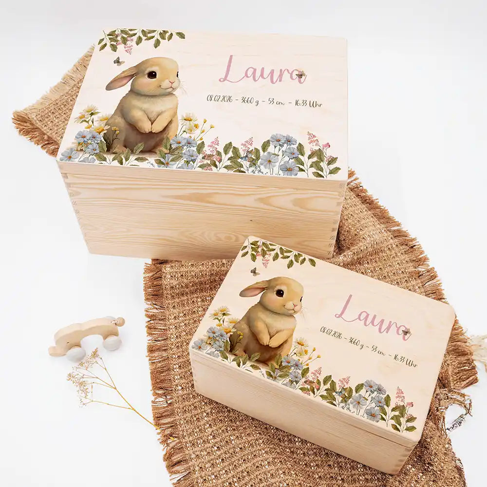 Erinnerungsbox Baby - Niedlicher Hase Ostern