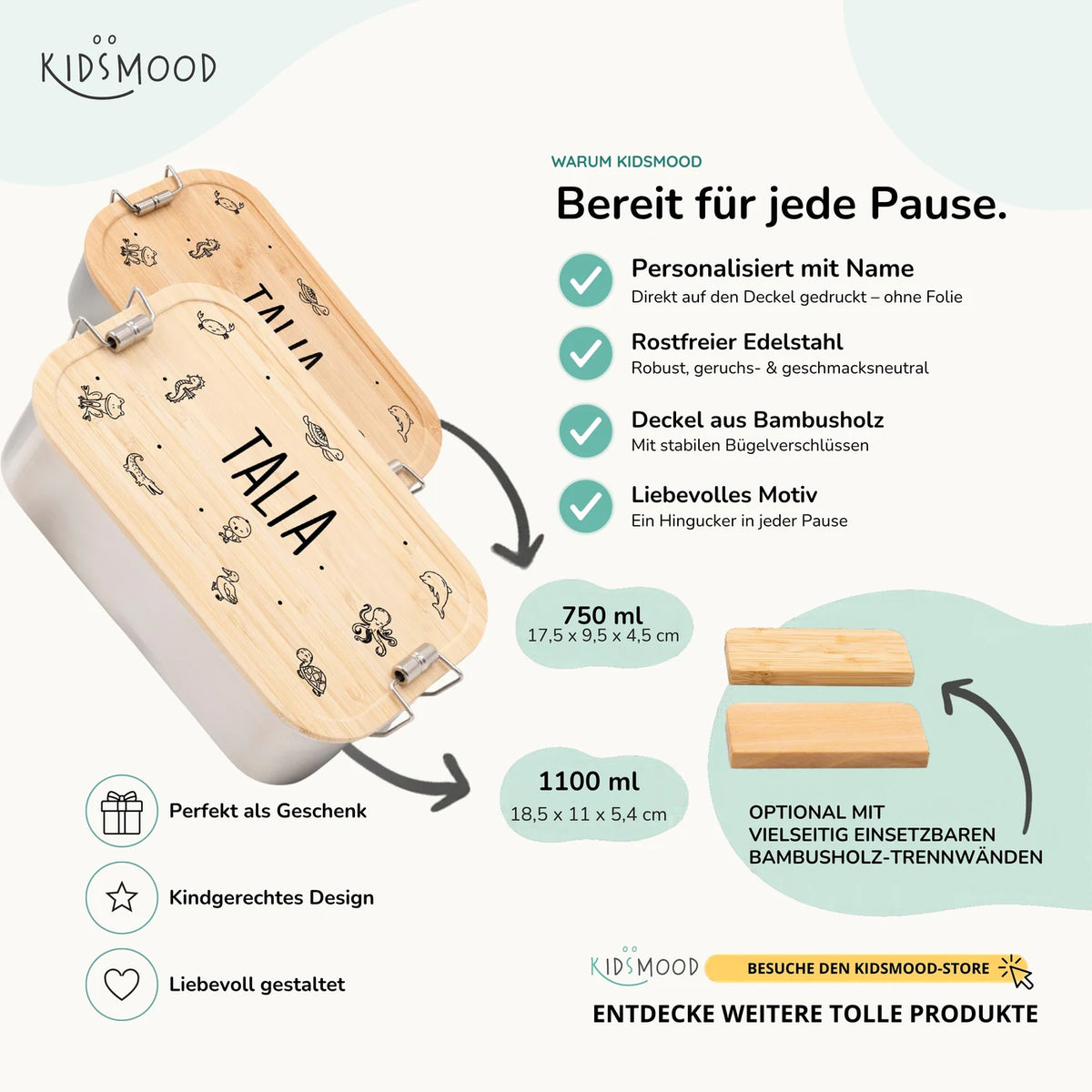 Brotdose Kinder personalisiert - Meer