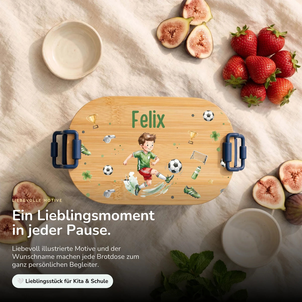 Brotdose Kinder personalisiert, Fußballer