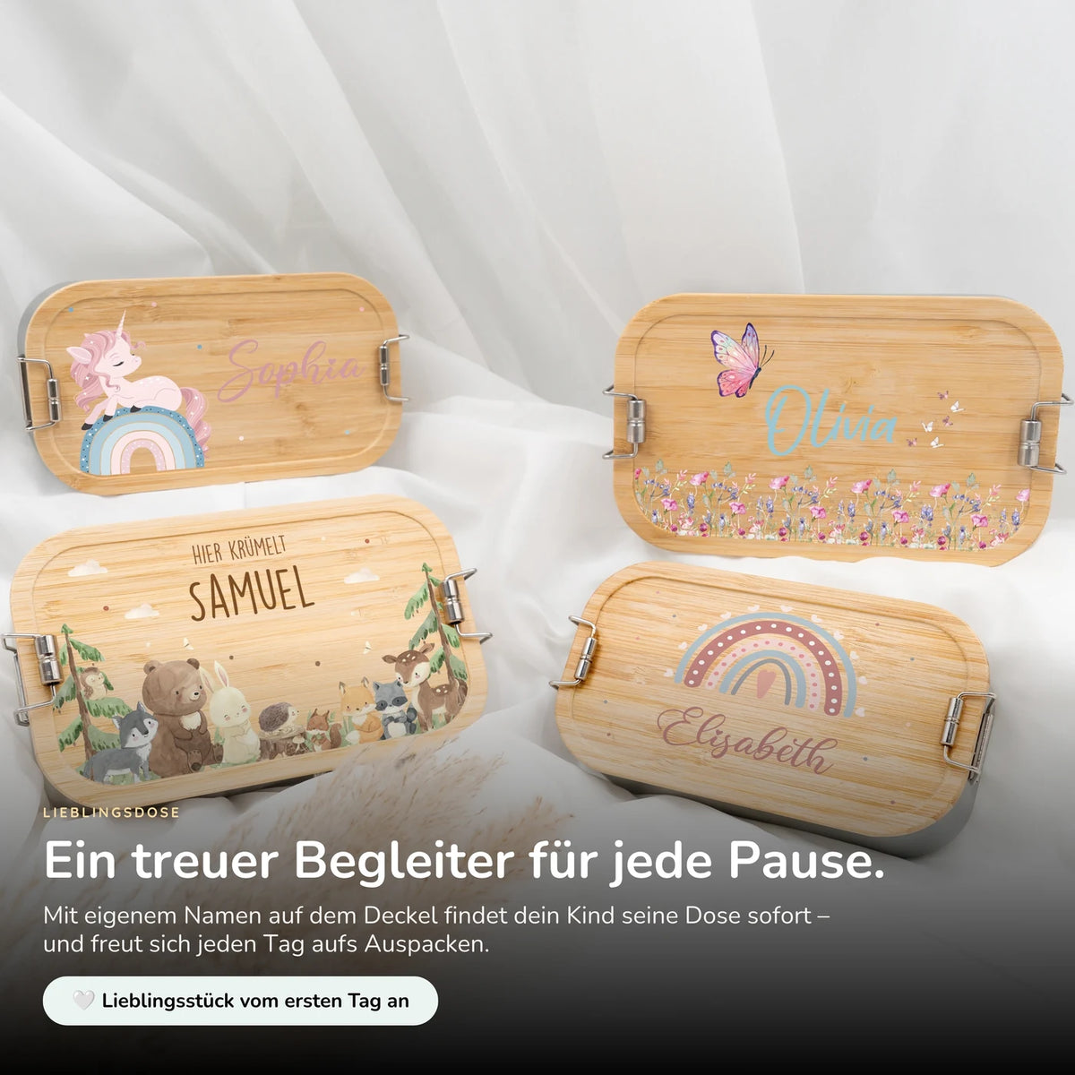 Brotdose Kinder personalisiert - Blumenpark