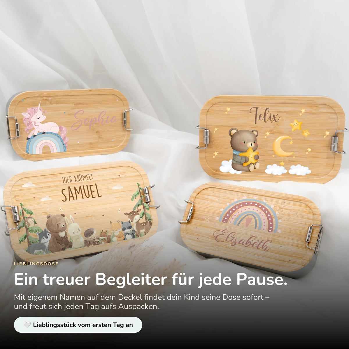 Brotdose Kinder personalisiert - Süßer Elefant