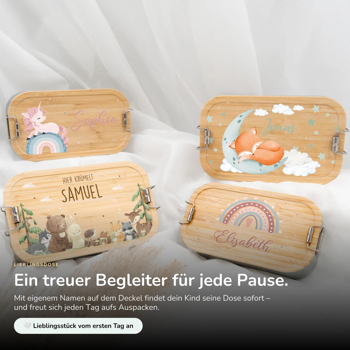 Brotdose Kinder personalisiert Baby Fuchs