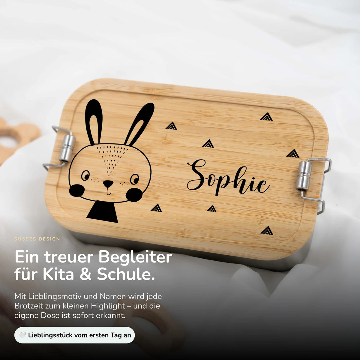 Brotdose personalisiert Hase