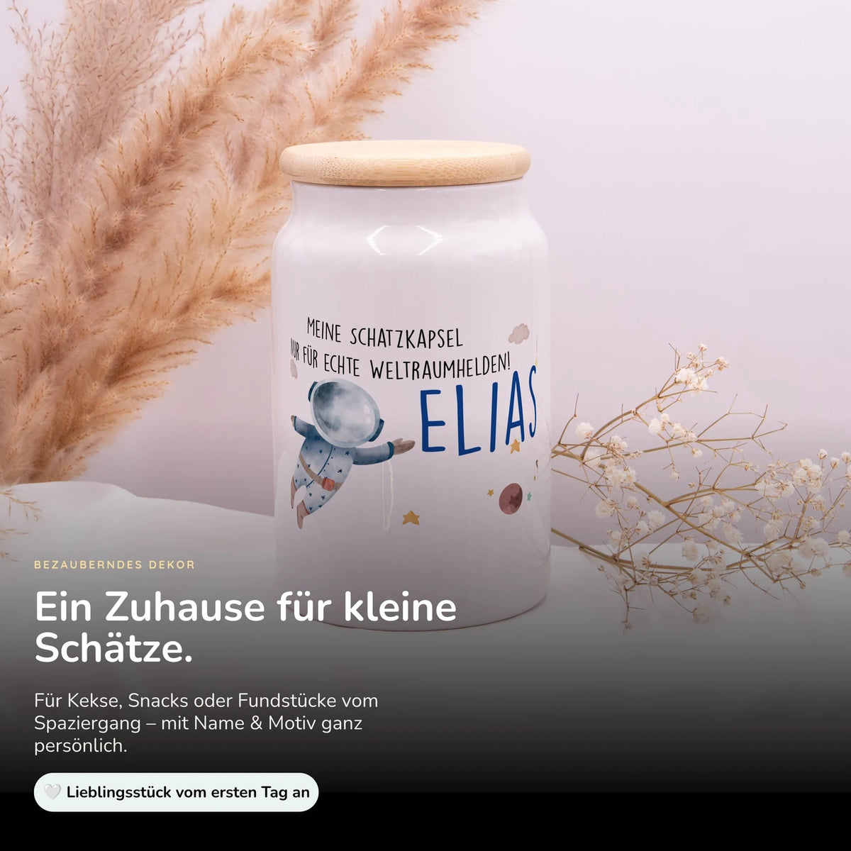 Personalisierbare Keksdose mit Name - Astronaut